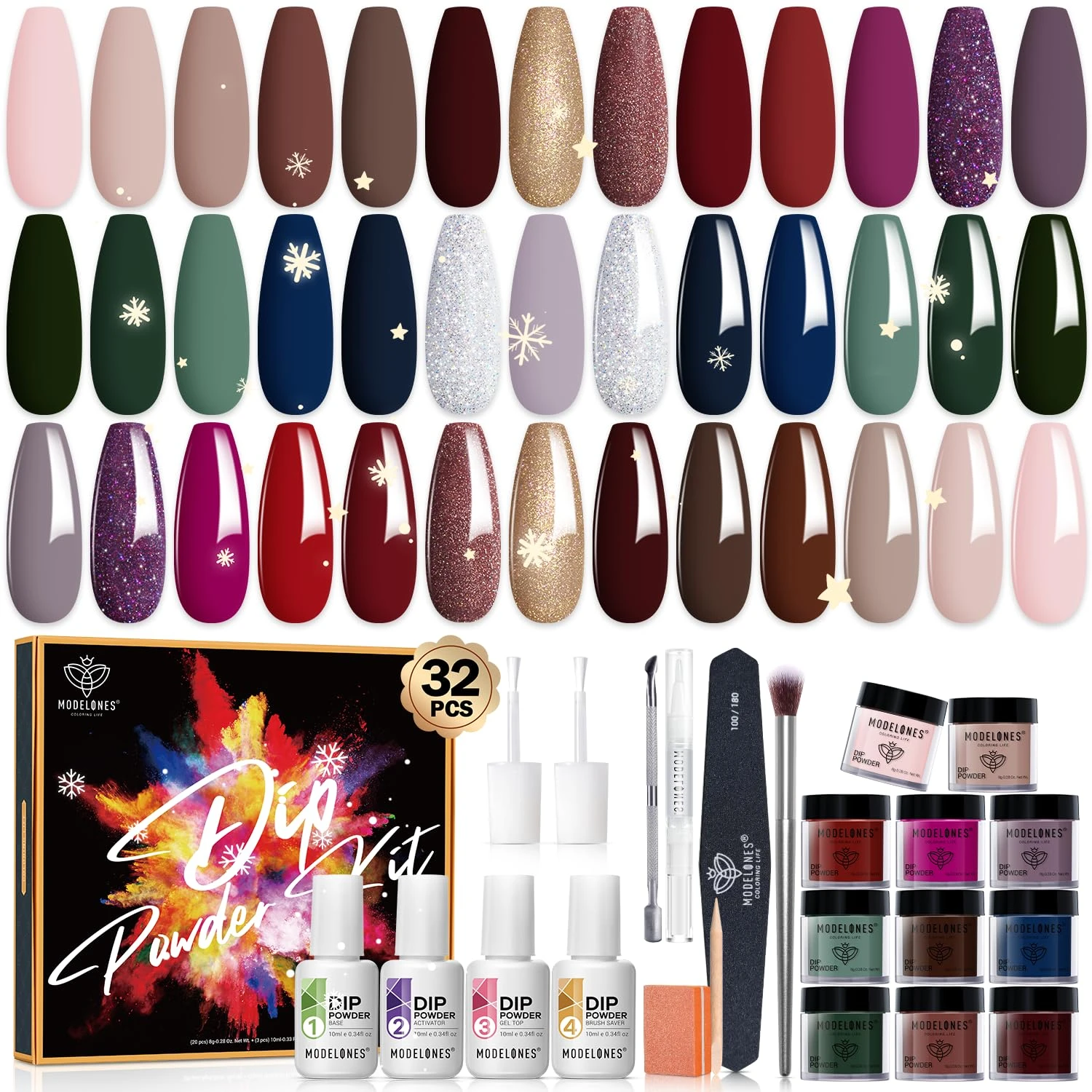Making Waves - 32Pcs 20Colors Dipping Powder All-In-One Kit【US ONLY】 3 Making Waves - 32Pcs 20Colors Dipping Powder All-In-One Kit【US ONLY】