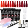Red Collection - 6 Colors Poly Nail Gel Kit -Mary Jully Nail Shop B101040030A