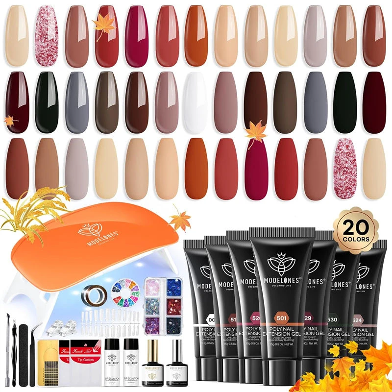 Fantasy Painted Porcelain - 20 Colors Poly Nail Gel Kit【US ONLY】 2 Fantasy Painted Porcelain - 20 Colors Poly Nail Gel Kit【US ONLY】