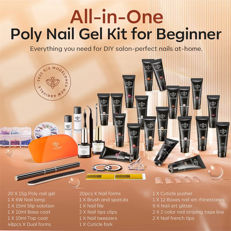 Fantasy Painted Porcelain - 20 Colors Poly Nail Gel Kit【US ONLY】 3 Fantasy Painted Porcelain - 20 Colors Poly Nail Gel Kit【US ONLY】 - Image 2