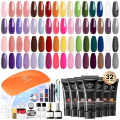 Fun Box - 133Pcs 32 Colors Poly Nail Gel Kit【US ONLY】