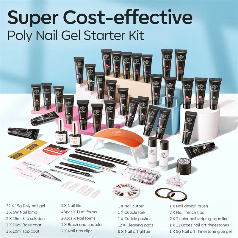 Dream Decoration - 133Pcs 32 Colors Poly Nail Gel Kit【US ONLY】 4 Dream Decoration - 133Pcs 32 Colors Poly Nail Gel Kit【US ONLY】 - Image 2