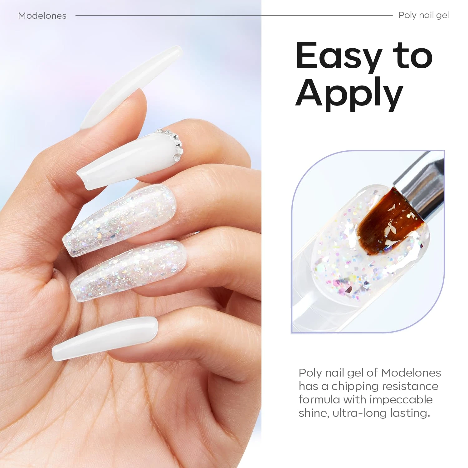 Ice Crystal - 2 Colors Poly Nail Gel Kit 9 Ice Crystal - 2 Colors Poly Nail Gel Kit - Image 7