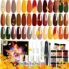 Forest Autumn Rhyme - 32 Pcs Dipping Powder Kit (0.28 Oz)【US ONLY】 -Mary Jully Nail Shop B102020208A
