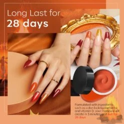 Forest Autumn Rhyme - 32 Pcs Dipping Powder Kit (0.28 Oz)【US ONLY】 -Mary Jully Nail Shop B102020208A 2