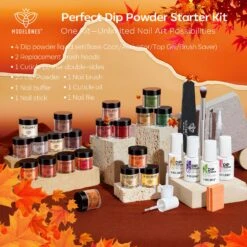 Forest Autumn Rhyme - 32 Pcs Dipping Powder Kit (0.28 Oz)【US ONLY】 -Mary Jully Nail Shop B102020208A 4
