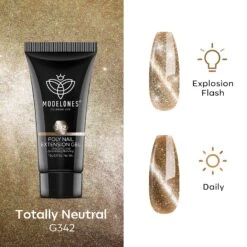 Totally Neutral - Cat Eye Poly Nail Gel (15g) 13 Totally Neutral - Cat Eye Poly Nail Gel (15g) -Mary Jully Nail Shop B201130504A