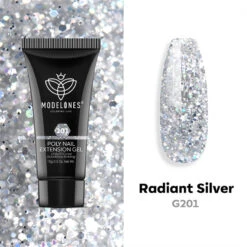 Radiant Silver - Poly Nail Gel (15g)