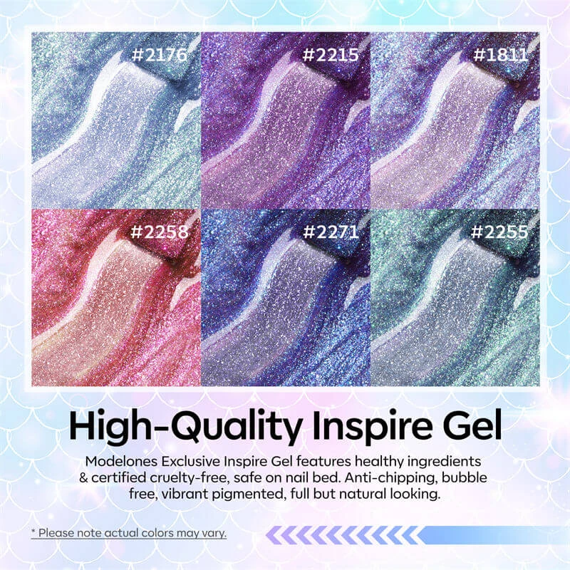 Mermaid Muse - 6 Shades Gel Nail Polish Set 5 Mermaid Muse - 6 Shades Gel Nail Polish Set - Image 3