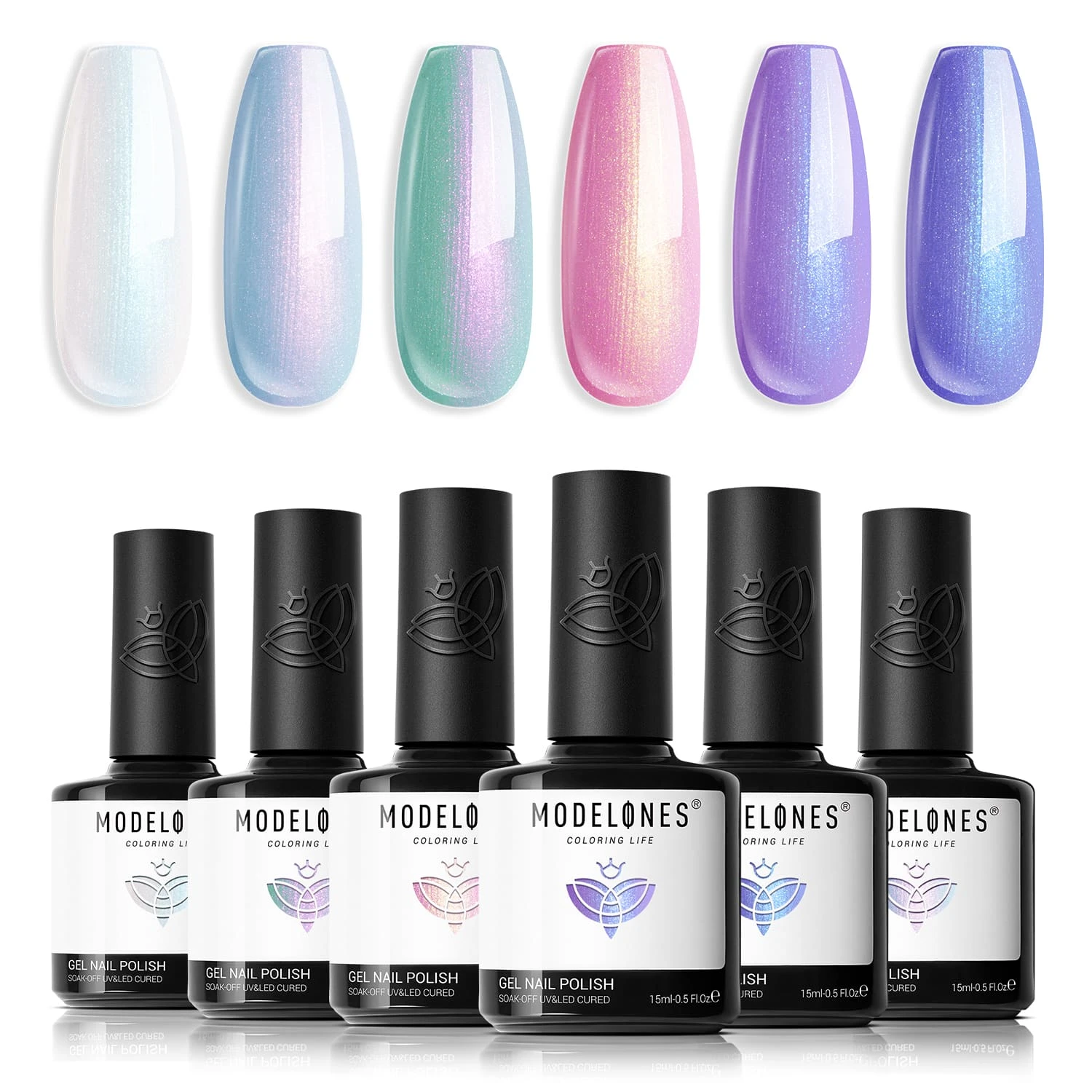 Mermaid Muse - 6 Shades Gel Nail Polish Set 3 Mermaid Muse - 6 Shades Gel Nail Polish Set