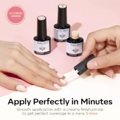 Nude Pink - 9Pcs 6 Colors Gel Nail Polish Kit -Mary Jully Nail Shop Modelones Gel polish set B101020412A 8