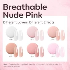 Nude Pink - 6Pcs 8-in-1 Builder Nail Gel Set 7ml 13 Nude Pink - 6Pcs 8-in-1 Builder Nail Gel Set 7ml -Mary Jully Nail Shop Modelones builder nail gel B117050002A 4