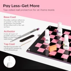 Black Pink - 11Pcs Dipping Powder All-In-One Kit -Mary Jully Nail Shop Modelones dip powder kit B102020172A 7