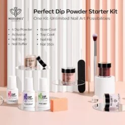 Classic Nude - 11Pcs Dipping Powder All-In-One Kit -Mary Jully Nail Shop Modelones dip powder kit B102020173A 6