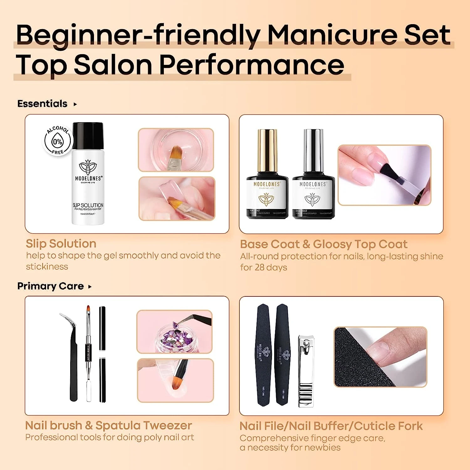 Black Gold - 6 Colors Poly Nail Gel Kit 【US ONLY】 9 Black Gold - 6 Colors Poly Nail Gel Kit 【US ONLY】 - Image 7