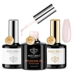 8-In-1 Multi-Functional Builder Nail Gel Top & Base Coat Set - Nude