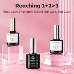 8-In-1 Multi-Functional Builder Nail Gel Top & Base Coat Set - Nude 12 8-In-1 Multi-Functional Builder Nail Gel Top & Base Coat Set - Nude -Mary Jully Nail Shop basetopset03