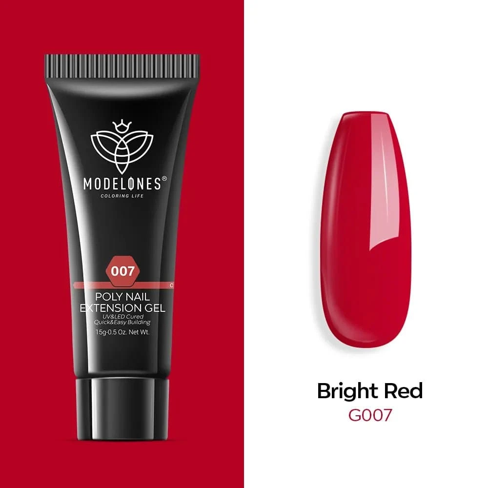 Bright Red - Poly Nail Gel (15g) 3 Bright Red - Poly Nail Gel (15g)
