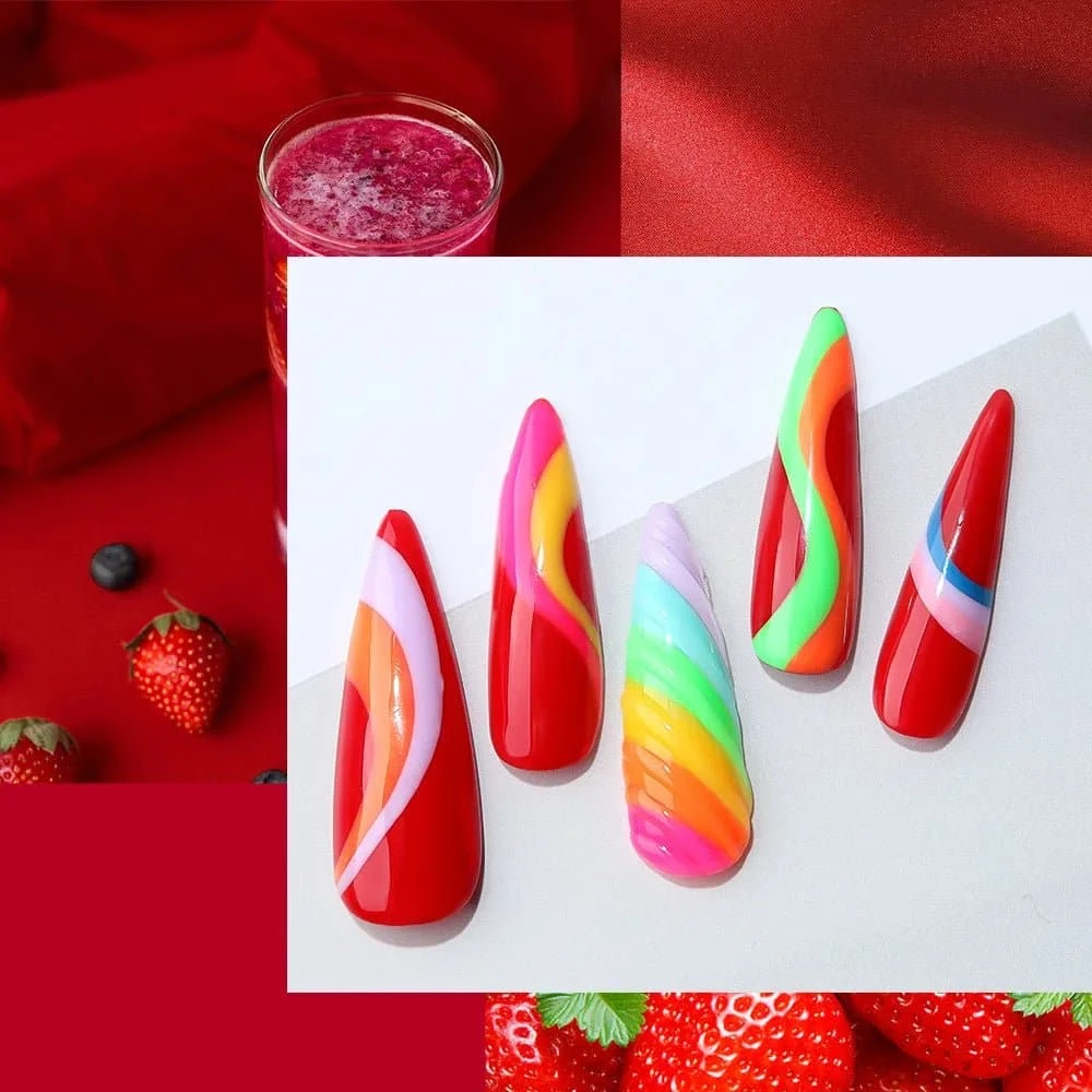 Bright Red - Poly Nail Gel (15g) 6 Bright Red - Poly Nail Gel (15g) - Image 4