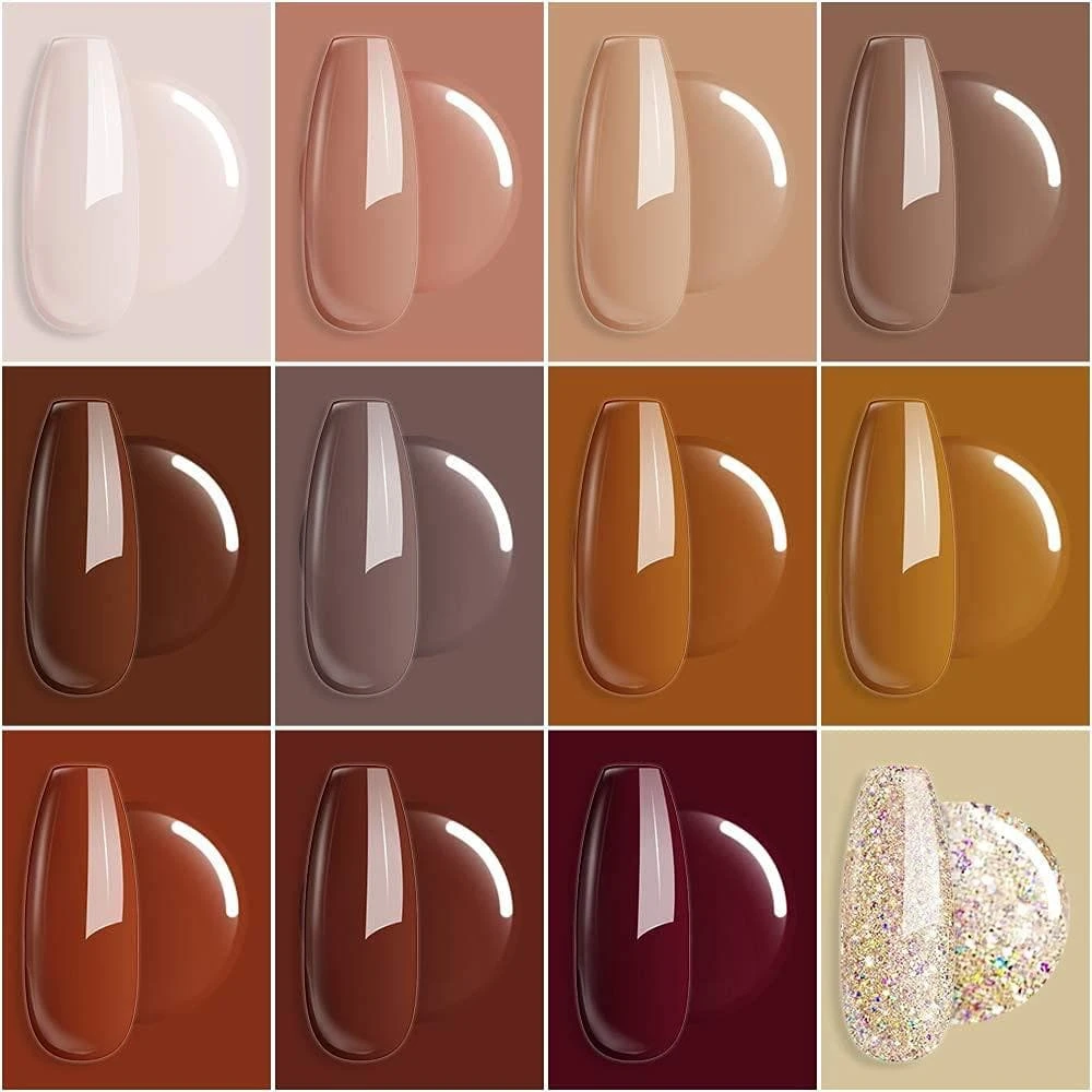 Cappuccino - 12 Pcs Gel Nail Polish Set【US ONLY】 4 Cappuccino - 12 Pcs Gel Nail Polish Set【US ONLY】 - Image 2