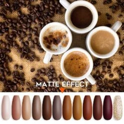 Cappuccino - 12 Pcs Gel Nail Polish Set【US ONLY】 13 Cappuccino - 12 Pcs Gel Nail Polish Set【US ONLY】 -Mary Jully Nail Shop cappuccino 12 pcs gel nail polish setus only 701230