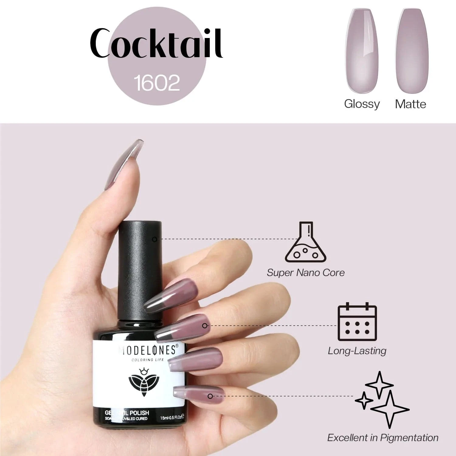 Cocktail - Modelones Gel Nail Polish Inspire Gel 15ml 7 Cocktail - Modelones Gel Nail Polish Inspire Gel 15ml - Image 5