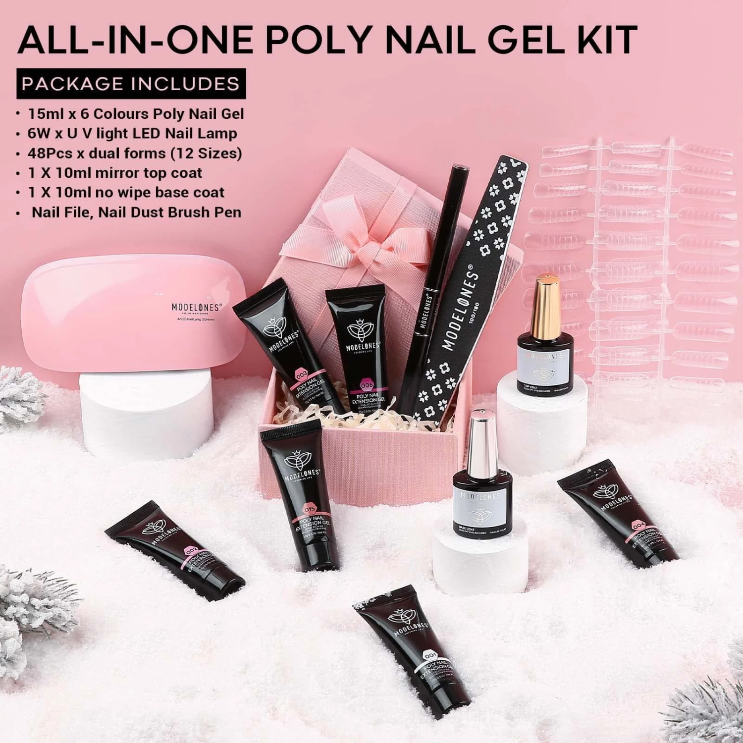 Dry Rose - 6 Colors Poly Nail Gel Kit 4 Dry Rose - 6 Colors Poly Nail Gel Kit - Image 2