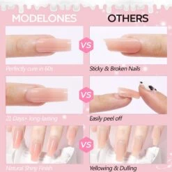 Dry Rose - 6 Colors Poly Nail Gel Kit 18 Dry Rose - 6 Colors Poly Nail Gel Kit -Mary Jully Nail Shop dry rose 13pcs colors poly nail gel kit 501038