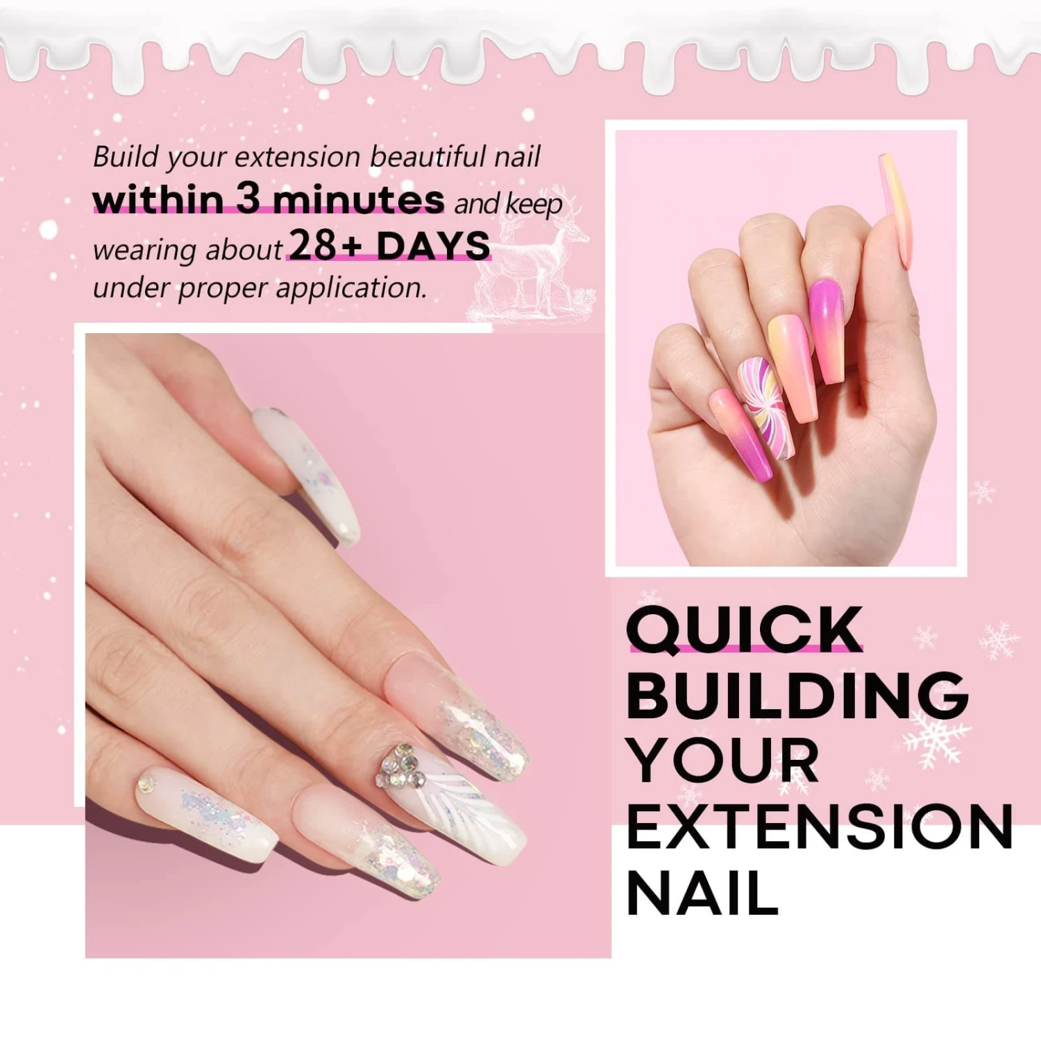 Dry Rose - 6 Colors Poly Nail Gel Kit 5 Dry Rose - 6 Colors Poly Nail Gel Kit - Image 3