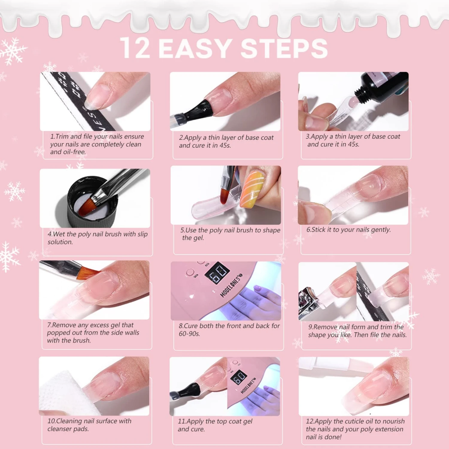 Dry Rose - 6 Colors Poly Nail Gel Kit 11 Dry Rose - 6 Colors Poly Nail Gel Kit - Image 9