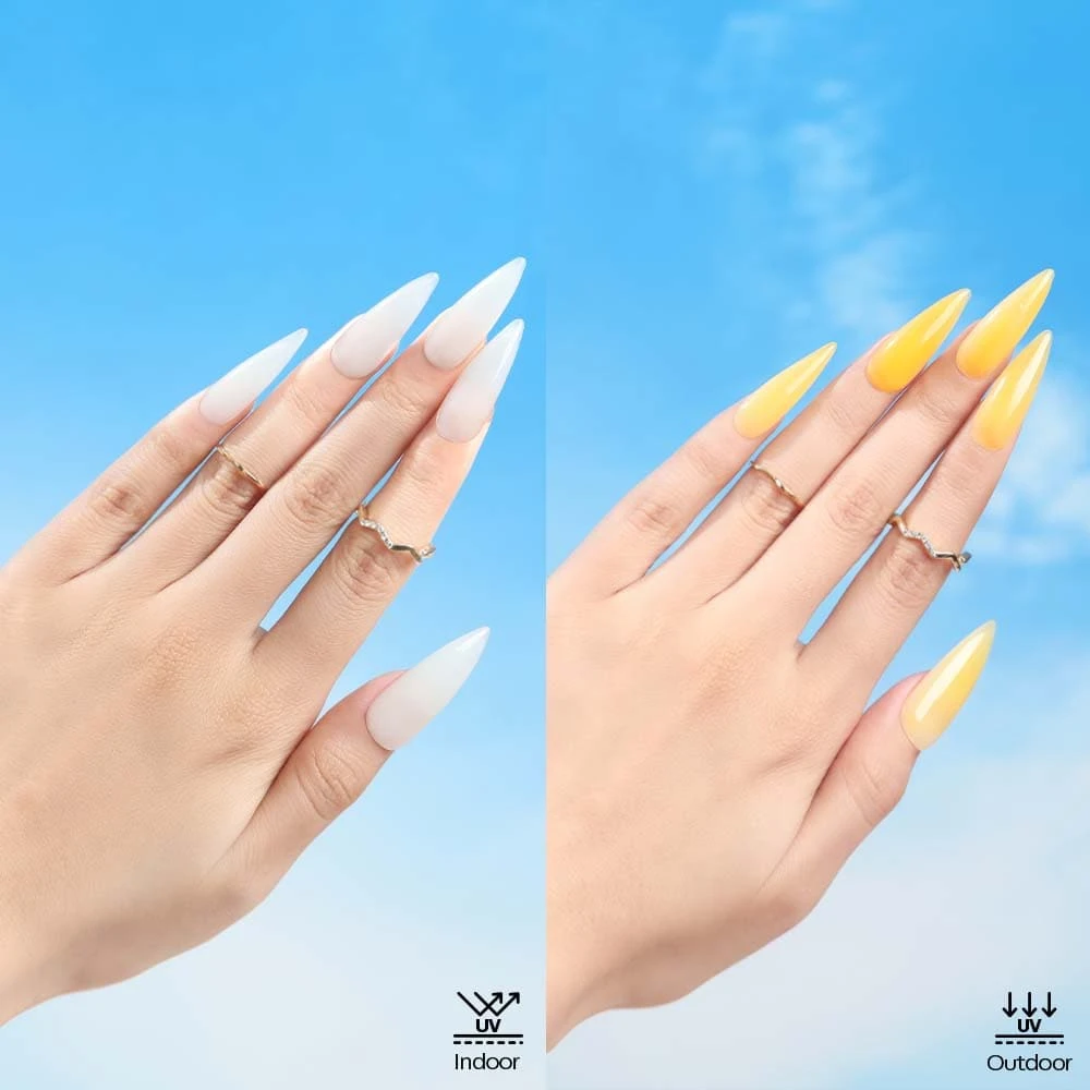 Fantastic Lemon - Light Color Changing UV Poly Nail Gel (15g) 5 Fantastic Lemon - Light Color Changing UV Poly Nail Gel (15g) - Image 3