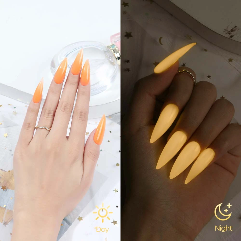 Fluorescent Orange - Luminous Poly Nail Gel (15g) 5 Fluorescent Orange - Luminous Poly Nail Gel (15g) - Image 3