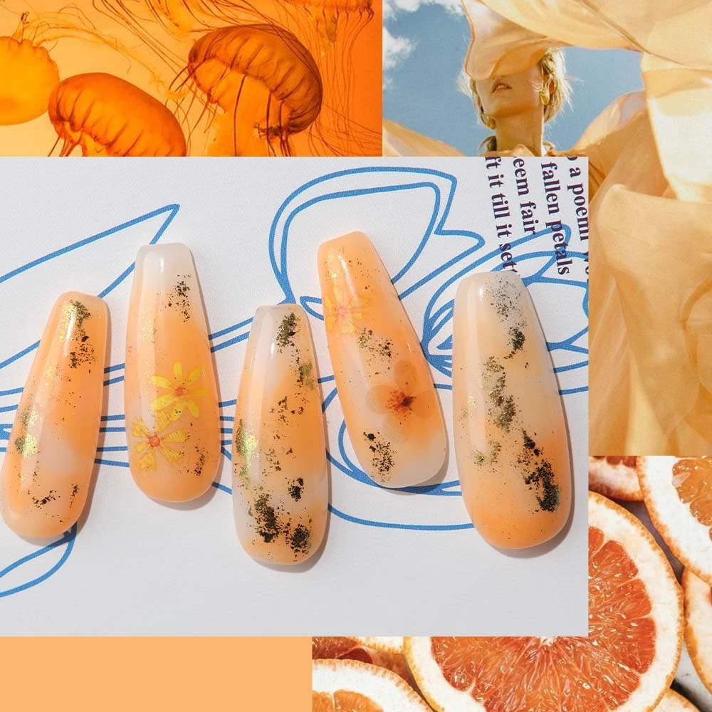 Fluorescent Orange - Luminous Poly Nail Gel (15g) 6 Fluorescent Orange - Luminous Poly Nail Gel (15g) - Image 4