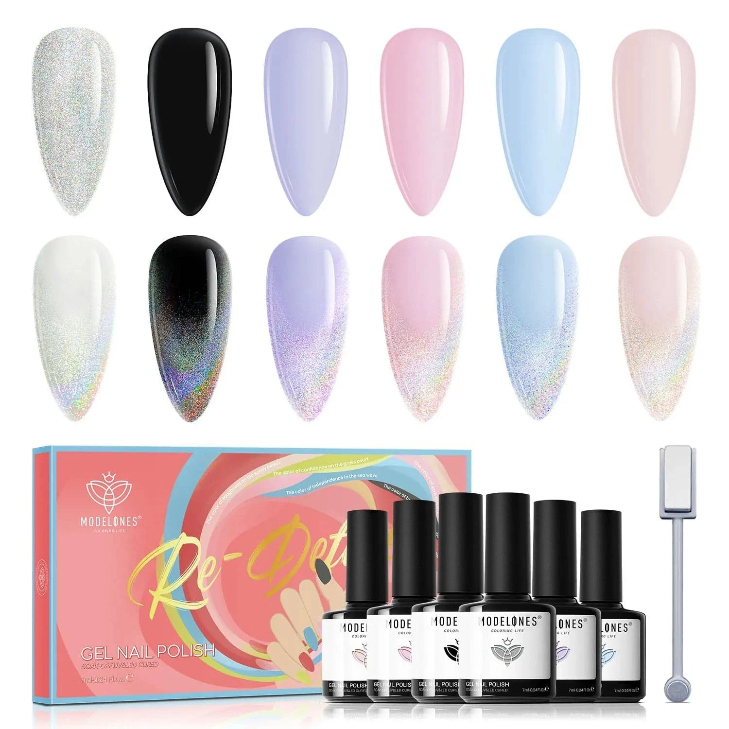 Free Wings - 6 Shades Gel Nail Polish Set【US ONLY】 3 Free Wings - 6 Shades Gel Nail Polish Set【US ONLY】