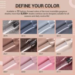 Gentle Nude - 36Pcs 12 Colors Nail Gel Polish Kit 【US ONLY】 -Mary Jully Nail Shop gentle nude 12 colors nail gel polish kit us only 812141