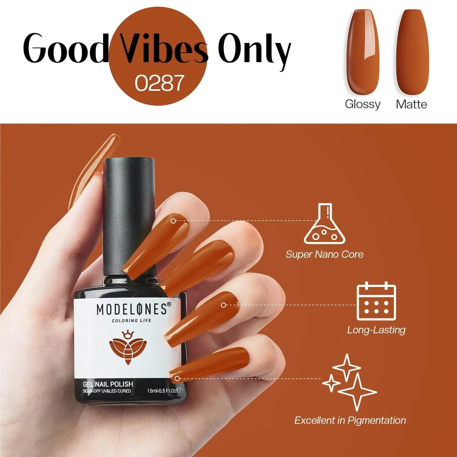 Good Vibes Only - Modelones Gel Nail Polish Inspire Gel 15ml 7 Good Vibes Only - Modelones Gel Nail Polish Inspire Gel 15ml - Image 5