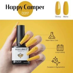 Happy Camper - Modelones Gel Nail Polish Inspire Gel 15ml -Mary Jully Nail Shop happy camper inspire gel 15ml 765312