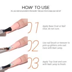 Horizon Glow - Luminous Nail Art Glitter Kit -Mary Jully Nail Shop horizon glow luminous nail art glitter kit 394864