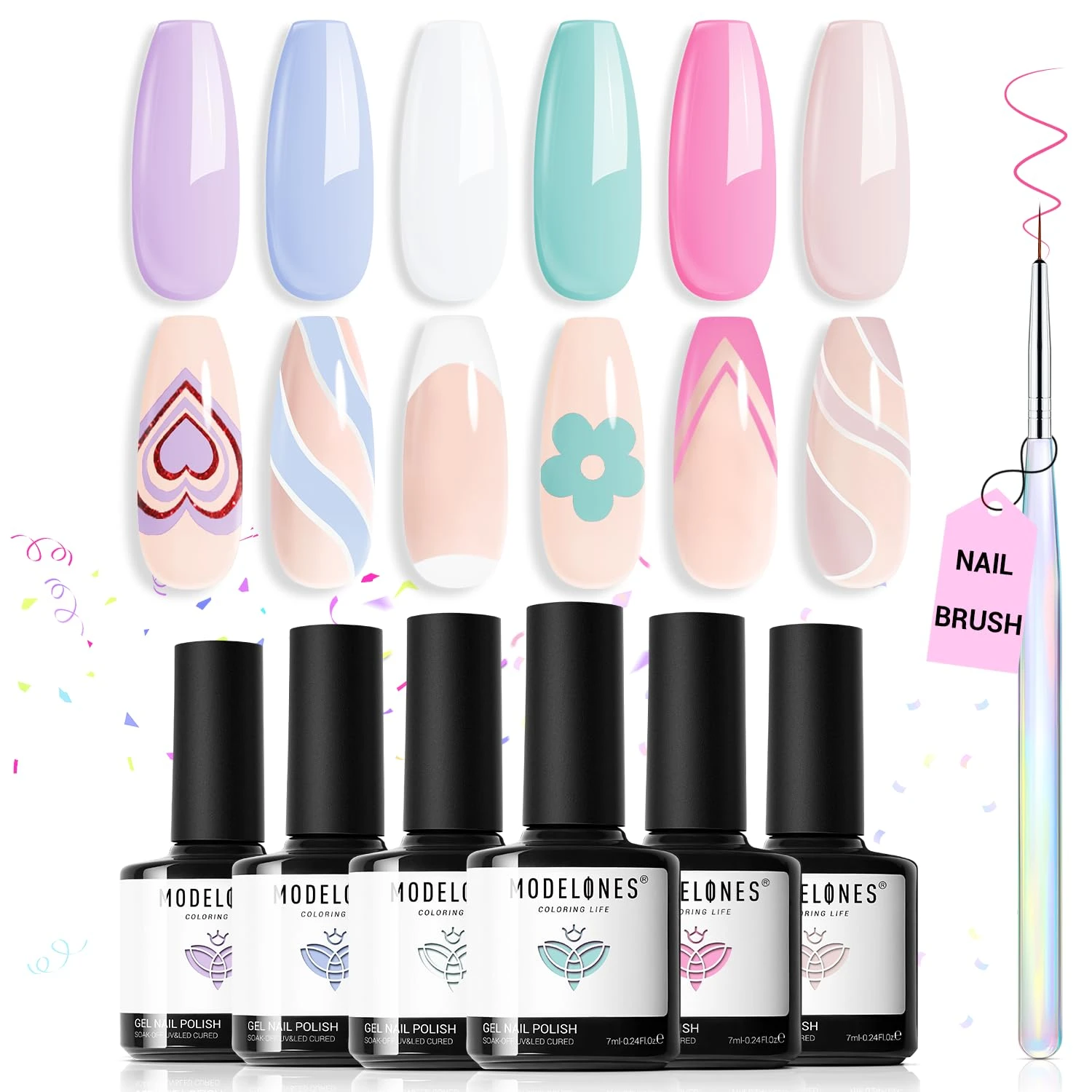 Buzzy Pastel - 6 Shades Gel Nail Polish Kit【US/AU/EU ONLY】 11 Buzzy Pastel - 6 Shades Gel Nail Polish Kit【US/AU/EU ONLY】 - Image 9