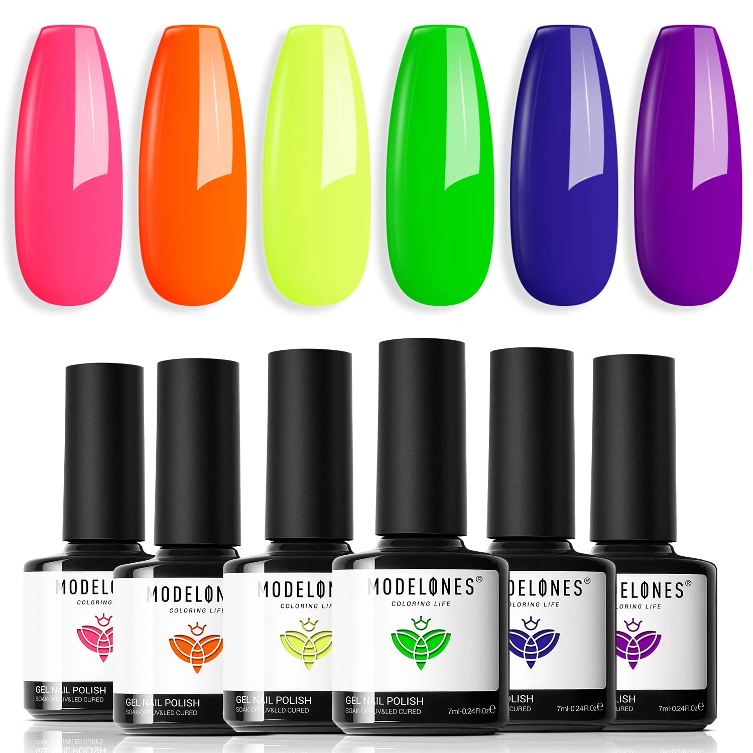 Neon Crush- 6 Shades Gel Nail Polish Set【US ONLY】 3 Neon Crush- 6 Shades Gel Nail Polish Set【US ONLY】