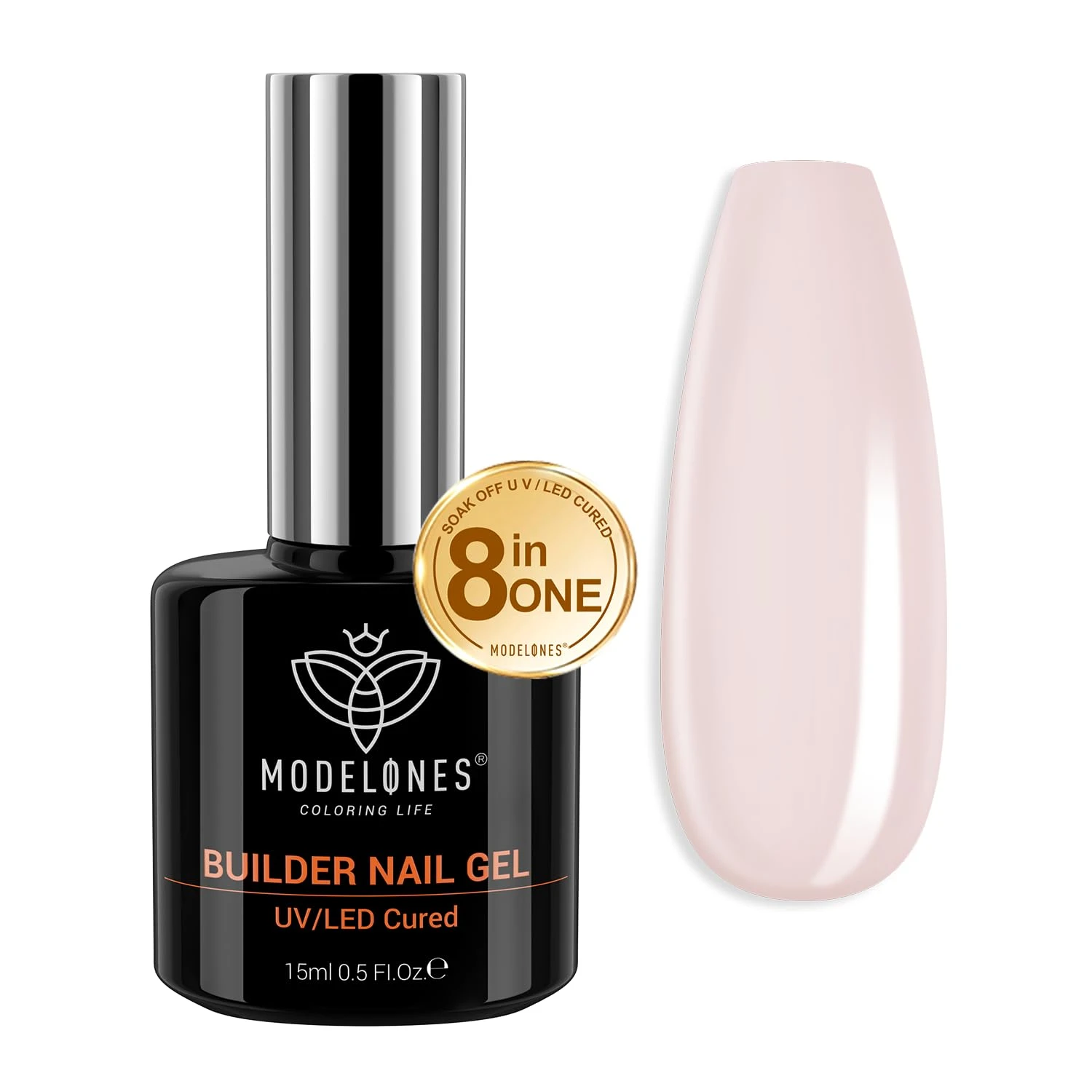 8-In-1 Nude Pink Builder Nail Gel 15ml 3 8-In-1 Nude Pink Builder Nail Gel 15ml