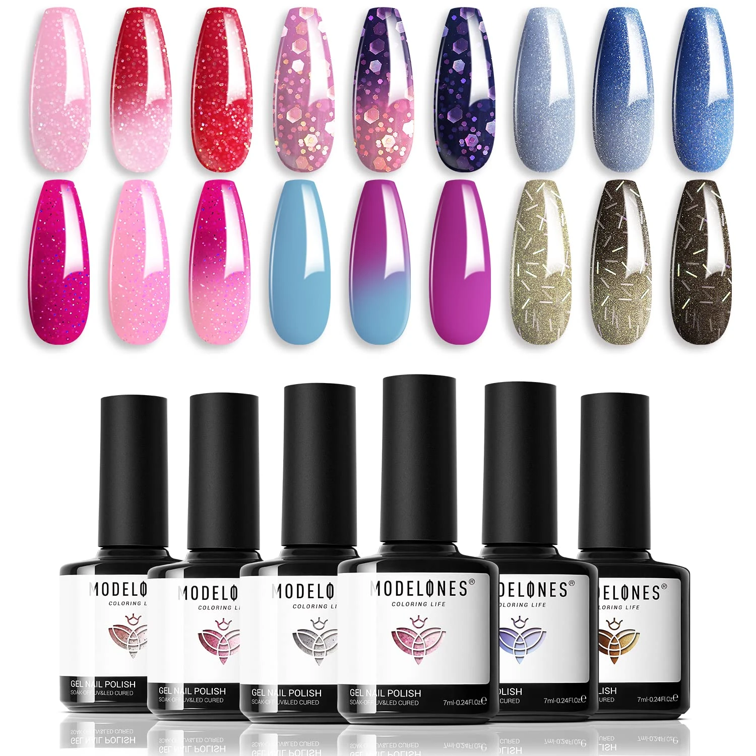 Mood Temperature - 6Pcs Inspire Gel Set 7ml【US/AU ONLY】 3 Mood Temperature - 6Pcs Inspire Gel Set 7ml【US/AU ONLY】