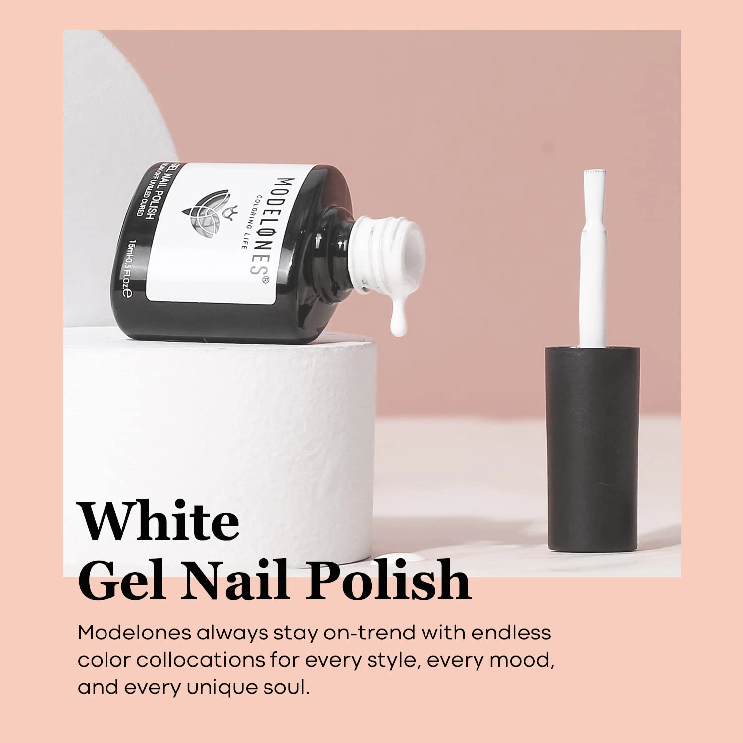 The White - Modelones Gel Nail Polish Inspire Gel 15ml 4 The White - Modelones Gel Nail Polish Inspire Gel 15ml - Image 2