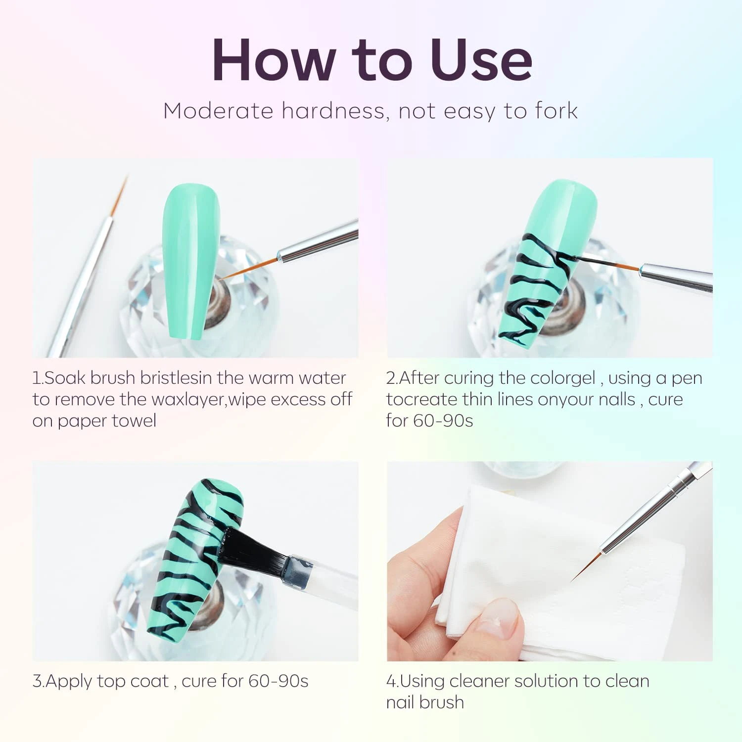 Buzzy Pastel - 6 Shades Gel Nail Polish Kit【US/AU/EU ONLY】 6 Buzzy Pastel - 6 Shades Gel Nail Polish Kit【US/AU/EU ONLY】 - Image 4