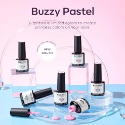 Buzzy Pastel - 6 Shades Gel Nail Polish Kit【US/AU/EU ONLY】 16 Buzzy Pastel - 6 Shades Gel Nail Polish Kit【US/AU/EU ONLY】 -Mary Jully Nail Shop image 6