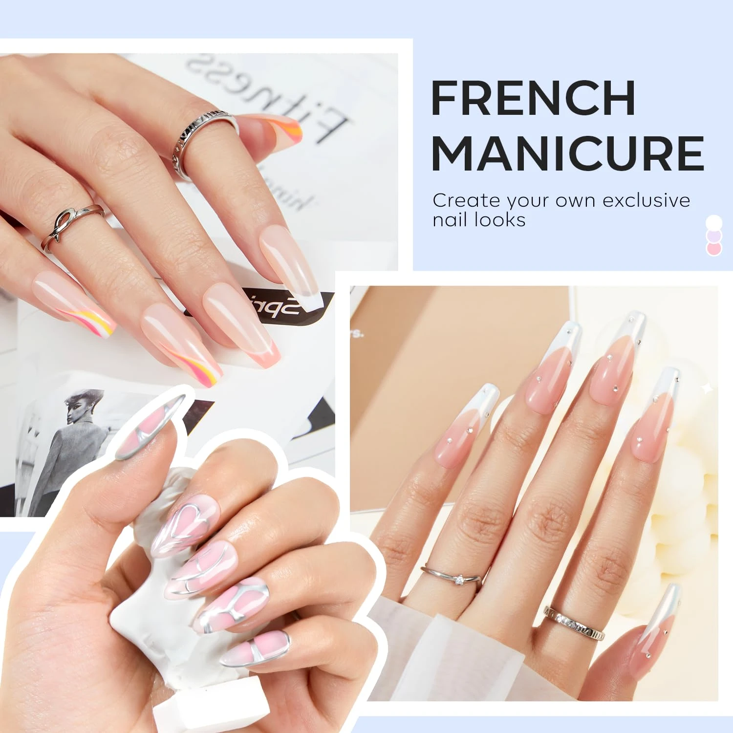 6Pcs French Manicure Nail Stamper Kit 9 6Pcs French Manicure Nail Stamper Kit - Image 7