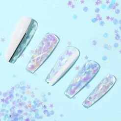 Luminous Witch - 4 Colors Poly Nail Gel Kit -Mary Jully Nail Shop iridescent mylar flakes nail art glitter kit 791868
