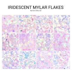 Iridescent Mylar Flakes - Nail Art Glitter Kit -Mary Jully Nail Shop iridescent mylar flakes nail art glitter kit 909357 1