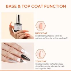 Matte & Shine Top Coat With Base Gel Set - (0.33oz*3)【US/AU/CA ONLY】 -Mary Jully Nail Shop matte shine top coat with base gel set 033oz3 238596