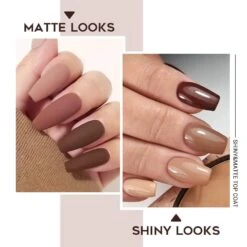Matte & Shine Top Coat With Base Gel Set - (0.33oz*3)【US/AU/CA ONLY】 -Mary Jully Nail Shop matte shine top coat with base gel set 033oz3 407971